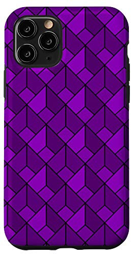 iPhone 11 Pro Geometric Pattern Purple Square Figures Polygons Modern Case