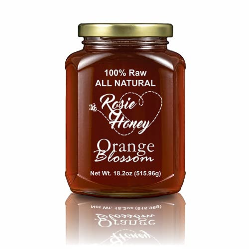 Rosie Honey 100 percent Raw and Unfiltered Orange Blossom Honey -18.2 Ounce-