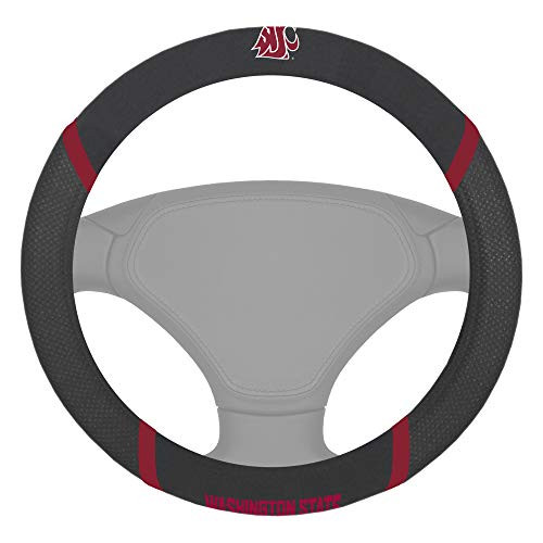 FANMATS NCAA Washington State Cougars Steering Wheel Coversteering Wheel Cover, Team Colors, One Sized, 25600 FANMATS NCAA Washington State Cougars Steering Wheel Coversteering Wheel Cover, Team Colors, One Sized, 25600