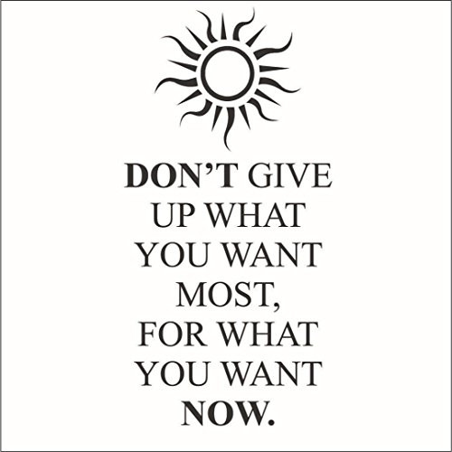 Don't Give Up What You Want Most for What. Vinyl Quote - Small - Orange Red