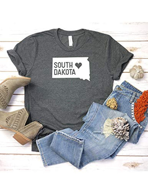 South Dakota State Home T shirt - Womens Unisex T shirt - Love South Dakota T shirt - Dark Heather Gray Colored T-shirt - Soft Tee South Dakota State Home T shirt - Womens Unisex T shirt - Love South Dakota T shirt - Dark Heather Gray Colored T-shirt - Soft Tee