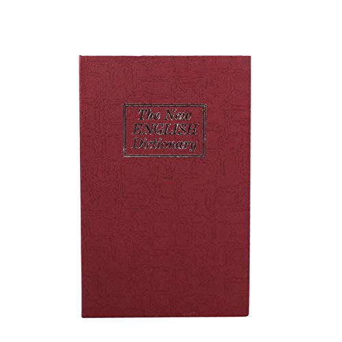 Book Safe with Combination Lock, Security Lock Dictionary Safe Secret Book Cash Money Jewellery Hidden Locker Box-1Pc- -Password red-
