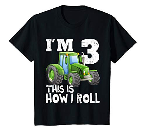 Kids Green Farm Tractor 3rd Birthday Party Gift 3 Year Old T-Shirt Kids Green Farm Tractor 3rd Birthday Party Gift 3 Year Old T-Shirt
