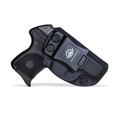 Ruger LCP 380 Holster IWB Kydex Concealed Carry - Inside Waistband Carry Concealed Holster LCP 380 IWB - Kydex Ruger LCP 380 Auto Pistol Case Pocket Gun Pouch Accessories -Black, Left Hand Draw-
