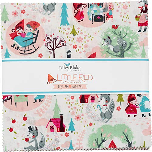 Jill Howarth Little Red in The Woods 10" Stacker 42 10-inch Squares Riley Blake 10-8080-42 Jill Howarth Little Red in The Woods 10" Stacker 42 10-inch Squares Riley Blake 10-8080-42