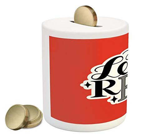 Ambesonne Book Piggy Bank, Lets Read Inspirational and Words Print on Vibrant Red Background, Ceramic Coin Bank Money Box for Cash Saving, 3.6" X 3.2", Red Black White Ambesonne Book Piggy Bank, Lets Read Inspirational and Words Print on Vibrant Red Background, Ceramic Coin Bank Money Box for Cash Saving, 3.6" X 3.2", Red Black White