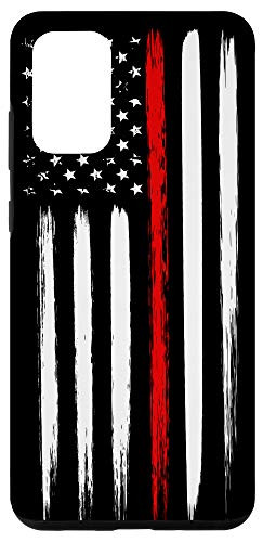 Galaxy S20 plus Firefighter Phone Case Thin Red Line American Flag Fireman Case