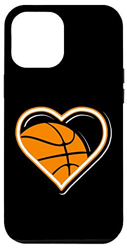 iPhone 12 Pro Max Orange Basketball Heart for Basketball Lovers Case