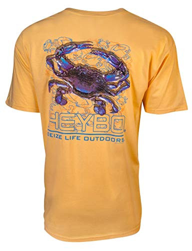 Heybo Blue Crab Adult Short Sleeve T-Shirt-xl
