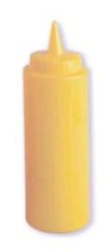 Squeeze Bottle, 12 ounce, plastic, yellow, -6 Packs/Unit-