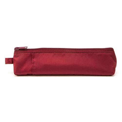 MUJI Japan Nylon Pen Case RED Color 1 pc -W19xD4.5xH4cm-