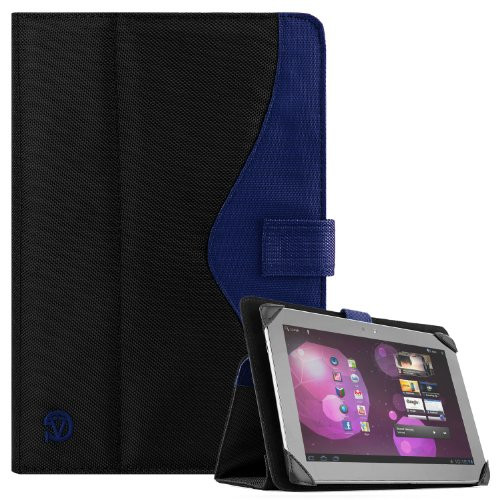 SOHO Portfolio Stand Nylon Detachable Flip Cover Case Royal Blue for Asus Transformer Pad 10.1 Tablets TF300TL, TF300T, TF700T, TF101
