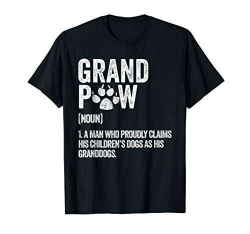 Mens Funny Best Dog Grandpa Ever Grandpaw Apparel Retro Grand Paw T-Shirt