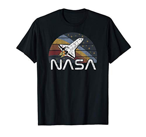 NASA Retro Rocket-Ship Vintage Stars Science Space Rainbow T-Shirt NASA Retro Rocket-Ship Vintage Stars Science Space Rainbow T-Shirt