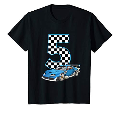 Kids 5th Birthday Racing Car 5 Year Old Gift T-Shirt T-Shirt