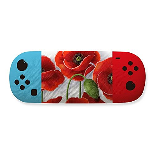 Red Flowers Painting Corn Petals Fruit Storage Glasses Case Creative Game Shell Holder