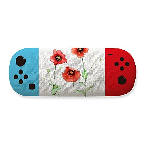 Corn Red Flower Watercolour Storage Glasses Case Creative Game Shell Holder