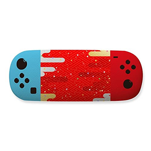 Clouds Geometry Red Pattern Japan Storage Glasses Case Creative Game Shell Holder