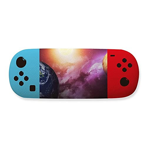 Planet Earth Red Blue Colorful Storage Glasses Case Creative Game Shell Holder