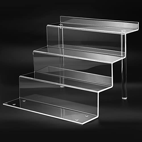 Clear Acrylic Display Riser Shelf for Funko POP, Perfume Makeup Organizer and Pokemon Amiibo Action Figure Holder, 12 in Cupcake Stand, Lego Collectibles Display Stand Clear Acrylic Display Riser Shelf for Funko POP, Perfume Makeup Organizer and Pokemon Amiibo Action Figure Holder, 12 in Cupcake Stand, Lego Collectibles Display Stand
