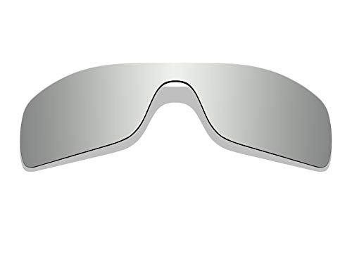 BlackWorld Silver Mirror Polarized Replacement Lenses Compatible with Oakley Batwolf Sunglasses