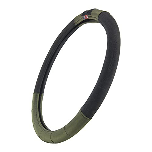 Chris Kyle, Solider GripSteering Wheel-Universal Fit, Easy to Install for Car Truck Van SUV, Military Green/Black