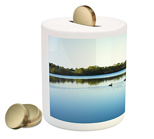 Ambesonne Outdoor Piggy Bank, View from Carate Urio Town Lake Como Alps Italy Panorama European Rural Countryside, Printed Ceramic Coin Bank Money Box for Cash Saving, Blue Green Ambesonne Outdoor Piggy Bank, View from Carate Urio Town Lake Como Alps Italy Panorama European Rural Countryside, Printed Ceramic Coin Bank Money Box for Cash Saving, Blue Green