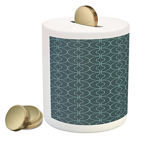 Ambesonne Blue Piggy Bank, Moroccan Style Geometric Rounds Oriental Edged Inner Shapes Image, Printed Ceramic Coin Bank Money Box for Cash Saving, Pale Blue and Blue Grey Ambesonne Blue Piggy Bank, Moroccan Style Geometric Rounds Oriental Edged Inner Shapes Image, Printed Ceramic Coin Bank Money Box for Cash Saving, Pale Blue and Blue Grey