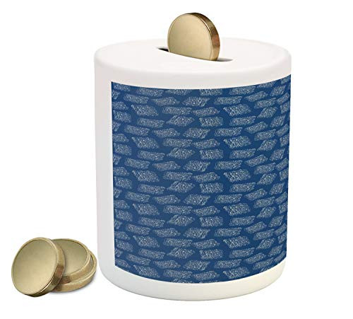 Ambesonne Blue and White Piggy Bank, Traditional Japanese Composition Watercolor Style Spotted Squares, Printed Ceramic Coin Bank Money Box for Cash Saving, Navy Blue and White Ambesonne Blue and White Piggy Bank, Traditional Japanese Composition Watercolor Style Spotted Squares, Printed Ceramic Coin Bank Money Box for Cash Saving, Navy Blue and White