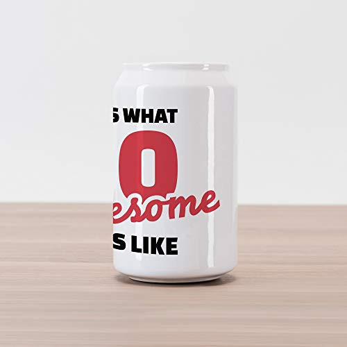 Ambesonne 50th Birthday Cola Can Shape Piggy Bank, 50 Cool Fun HWritten Style Happy Cheer Slogan, Ceramic Cola Shaped Coin Box Money Bank for Cash Saving, Red Black White Ambesonne 50th Birthday Cola Can Shape Piggy Bank, 50 Cool Fun HWritten Style Happy Cheer Slogan, Ceramic Cola Shaped Coin Box Money Bank for Cash Saving, Red Black White
