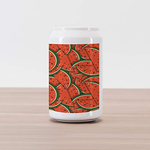 Ambesonne Fruits Cola Can Shape Piggy Bank, Refreshing Watermelon Slices Summer Season Tropical Organic Yummy Design, Ceramic Cola Shaped Coin Box Money Bank for Cash Saving, Red Hunter Green Ambesonne Fruits Cola Can Shape Piggy Bank, Refreshing Watermelon Slices Summer Season Tropical Organic Yummy Design, Ceramic Cola Shaped Coin Box Money Bank for Cash Saving, Red Hunter Green