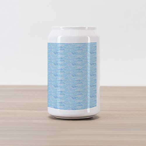 Ambesonne Vintage Blue Cola Can Shape Piggy Bank, Cloudy Sky Pattern in Chinese Style with Swirls and Spirals Ornament, Ceramic Cola Shaped Coin Box Money Bank for Cash Saving, Pale Blue Ambesonne Vintage Blue Cola Can Shape Piggy Bank, Cloudy Sky Pattern in Chinese Style with Swirls and Spirals Ornament, Ceramic Cola Shaped Coin Box Money Bank for Cash Saving, Pale Blue