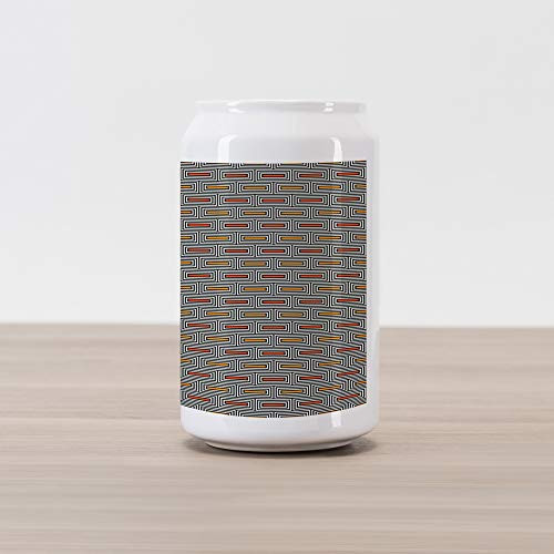 Ambesonne Geometric Cola Can Shape Piggy Bank, Repeating Rectangular Blocks Abstract Style with Bricks Motif, Ceramic Cola Shaped Coin Box Money Bank for Cash Saving, Orange Black and White Ambesonne Geometric Cola Can Shape Piggy Bank, Repeating Rectangular Blocks Abstract Style with Bricks Motif, Ceramic Cola Shaped Coin Box Money Bank for Cash Saving, Orange Black and White