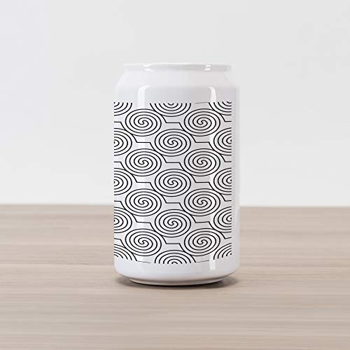 Ambesonne Geometric Cola Can Shape Piggy Bank, Diagonally Aligned Zigzag Lines and Swirls Pattern Retro Geometric Concept, Ceramic Cola Shaped Coin Box Money Bank for Cash Saving, Black and White Ambesonne Geometric Cola Can Shape Piggy Bank, Diagonally Aligned Zigzag Lines and Swirls Pattern Retro Geometric Concept, Ceramic Cola Shaped Coin Box Money Bank for Cash Saving, Black and White