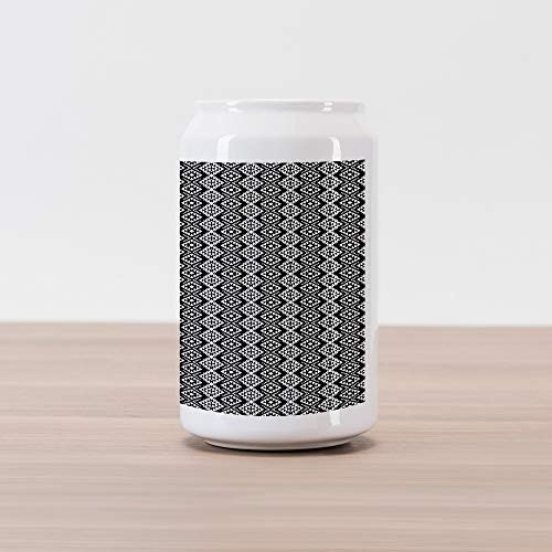 Ambesonne Tribal Cola Can Shape Piggy Bank, Black and White Art Aztec Style Motif Background Monochrome, Ceramic Cola Shaped Coin Box Money Bank for Cash Saving, Black and White Ambesonne Tribal Cola Can Shape Piggy Bank, Black and White Art Aztec Style Motif Background Monochrome, Ceramic Cola Shaped Coin Box Money Bank for Cash Saving, Black and White