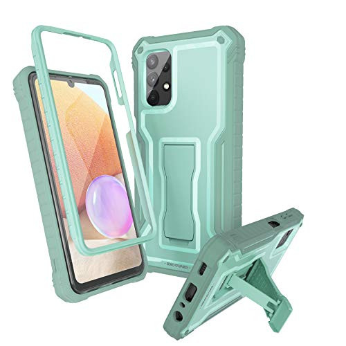 ExoGuard for Samsung Galaxy A32 Case, Rubber Shockproof Full-Body Cover Case Built-in Screen Protector and Kickstand Compatible with Samsung A32 5G Phone -Green- ExoGuard for Samsung Galaxy A32 Case, Rubber Shockproof Full-Body Cover Case Built-in Screen Protector and Kickstand Compatible with Samsung A32 5G Phone -Green-