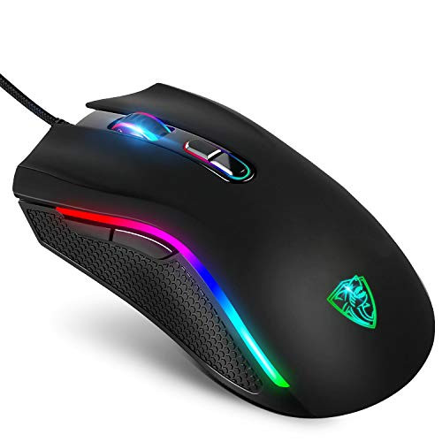 GTRACING Gaming Mouse 7200 DPI 7 Programmable Rgb Wired Ergonomic Game Usb Computer Mice Rgb Gamer Desktop Laptop Pc Gaming Mouse, Breathing Light 7 Buttons for Windows 7/8/10/XP Vista , Black GTRACING Gaming Mouse 7200 DPI 7 Programmable Rgb Wired Ergonomic Game Usb Computer Mice Rgb Gamer Desktop Laptop Pc Gaming Mouse, Breathing Light 7 Buttons for Windows 7/8/10/XP Vista , Black