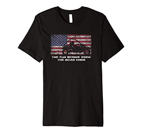 SXS UTV side by side American flag outdoors Premium T-Shirt