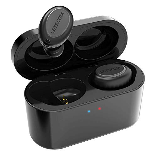 Wireless Earbuds, LETSCOM True Wireless Stereo Bluetooth Headphones, 3D Stereo Sound in-Ear Earbuds, Bluetooth 5.0 Earphones with Portable Charging Box Wireless Earbuds, LETSCOM True Wireless Stereo Bluetooth Headphones, 3D Stereo Sound in-Ear Earbuds, Bluetooth 5.0 Earphones with Portable Charging Box