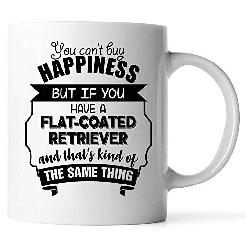 Funny Gift For Flat-Coated Retriever Lovers 11oz White Coffee Mug For Flat-Coated Retriever Owners