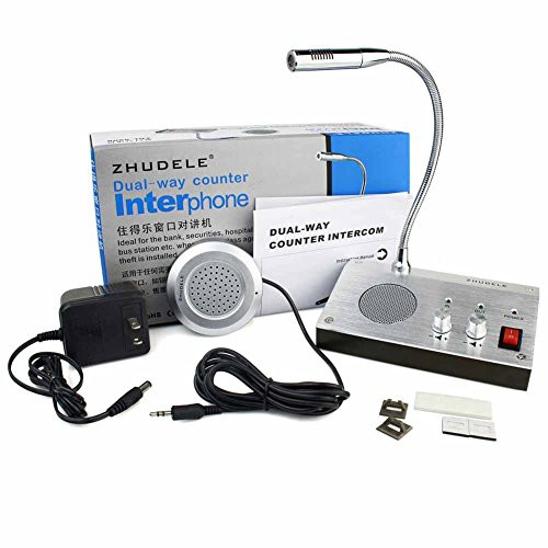 Higoo(tm) ZDL-9908 Bank/Office/Store/Station Counter Window Intercom System, Dual-way Intercommunication Microphone, Interphone System