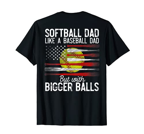 Mens Softball Dad Like A Baseball Dad Definition On Back T-Shirt Mens Softball Dad Like A Baseball Dad Definition On Back T-Shirt