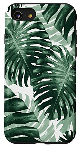 iPhone SE -2020- / 7 / 8 Aesthetic Green Monstera Plant Case