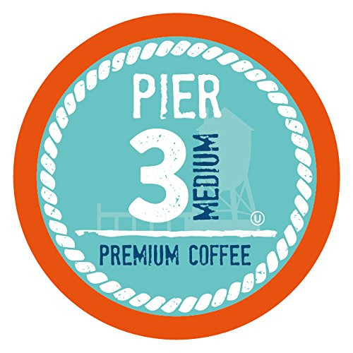 Pier 3 Medium Roast Coffee Pods, Compatible with 2.0 K-Cup Brewers, 100 Count