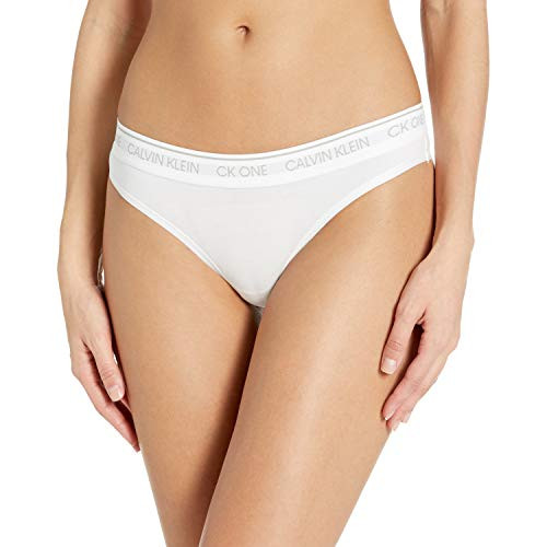 Calvin Klein Women's CK One Cotton Thong Panty, White, XL