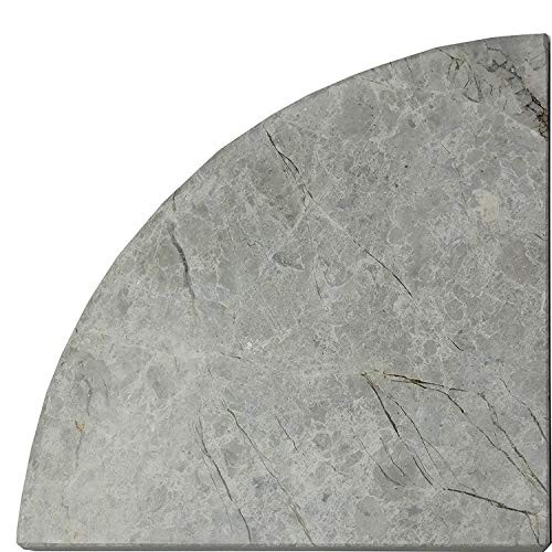 Vogue Tile Premium Quality Silver Marble Bathroom Corner Shelf Polished 9'' (1)