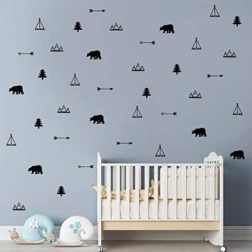 ufengke Nordic Woodland Animals Wall Stickers Bears Tree Wall Decals Nursery Wall Art Decor for Kids Bedroom Living Room ufengke Nordic Woodland Animals Wall Stickers Bears Tree Wall Decals Nursery Wall Art Decor for Kids Bedroom Living Room