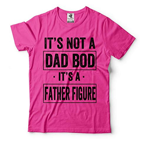 Silk Road Tees Dad BOD Father Figure Mens Funny T-Shirt Father's Day Daddy Tee Shirt Large Pink
