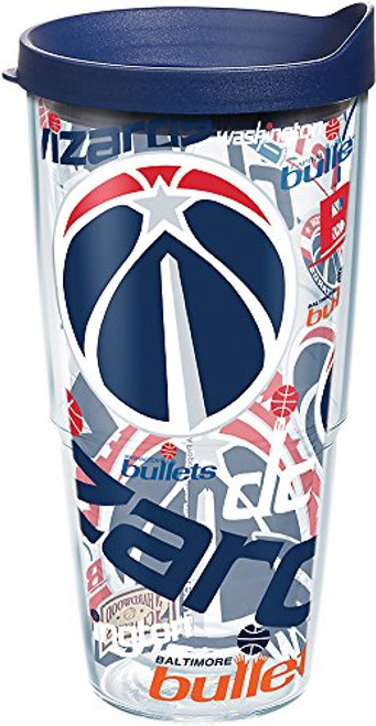 Tervis NBA Washington Wizards All Over Tumbler with Wrap and Navy Lid 24oz, Clear Tervis NBA Washington Wizards All Over Tumbler with Wrap and Navy Lid 24oz, Clear