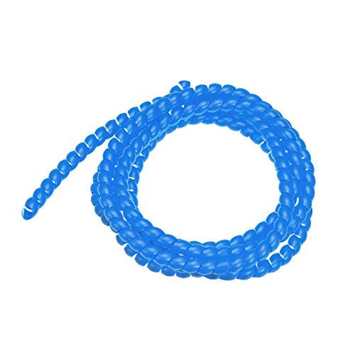 NA Spiral Hose Cable wrap Management Sleeve 12mm x 14mm Cable Computer Cable Management Cable 2 Meter Length Blue